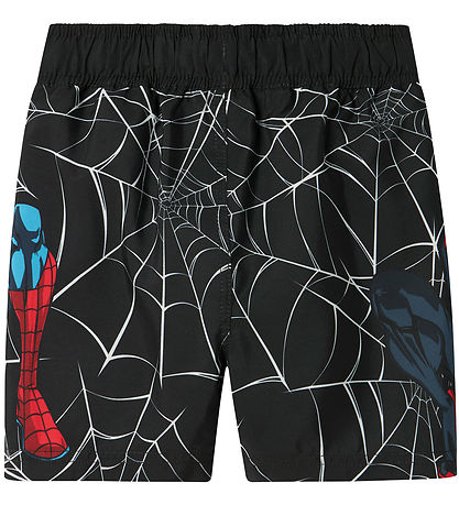 Name It Sund stuttbuxur - Nmm Magi - Spider-Man - Svart
