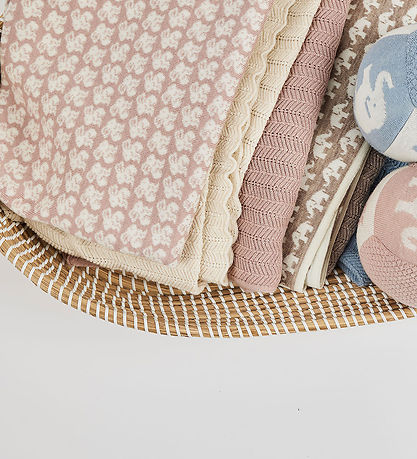 Smallstuff Ungbarna teppi - Ull - 80x100 cm - Rabbits - Powder