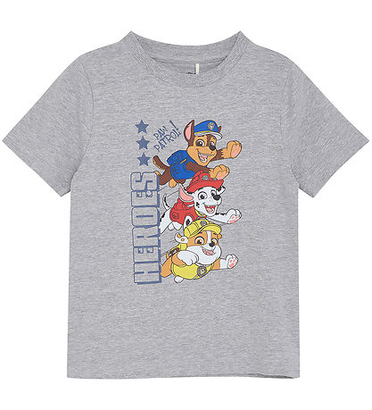 Minymo Stuttermabolur - Paw Patrol - Grey Melange
