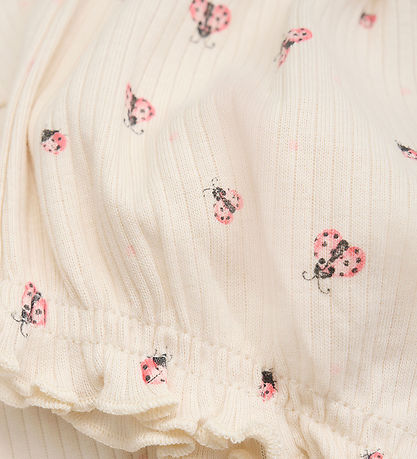 Minymo Shortsit - Shortsit/T-paita - Joustinneule - White Swan