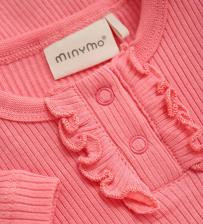Minymo Samfella c/o - Rib - Jarðaberja bleikt