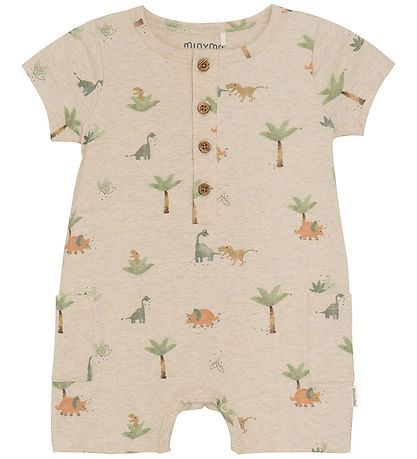 Minymo Summer Romper - Light Beige Melange