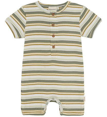Minymo Summer Romper - Rib - Sea Spray