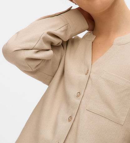 Vero Moda Girl Shirt - VmMymilo - V-Neck - Silver Lining