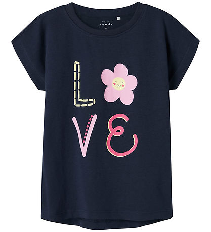 Name It T-Shirt - NmfViolett - 2er-Pack - Navy Blazer/Pastel Yel