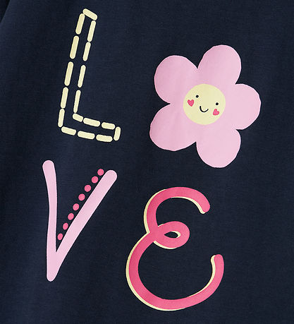 Name It T-Shirt - NmfViolett - 2er-Pack - Navy Blazer/Pastel Yel