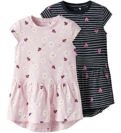 Name It Kleid - NmfVigga - 2er-Pack - Festivalblüte/Dark Sapphir