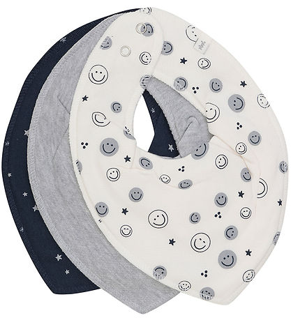 Pippi Teething Bib - Pointy - 3-Pack - Dark Navy
