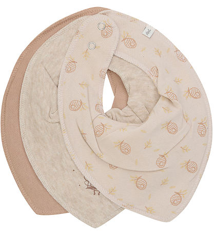 Pippi Teething Bib - Pointy - 3-Pack - Rainy Day