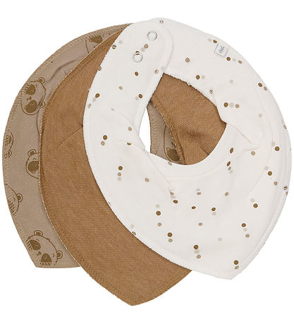 Pippi Teething Bib - Pointy - 3-Pack - Marshmallow White