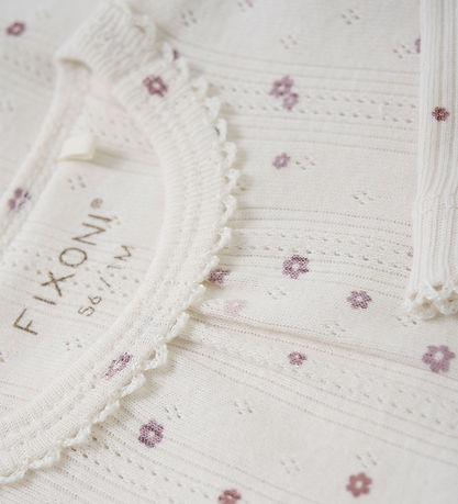 Fixoni Bodysuit l/s - Pointelle - Eggnog