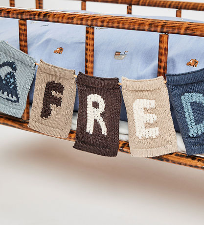 Smallstuff Knitted Flag - Dinosaur - Blue