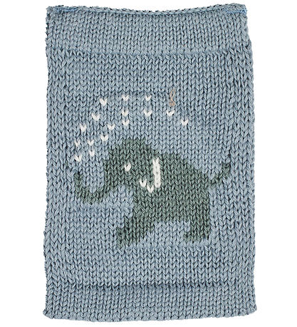 Smallstuff Knitted Flag - Elephant - Blue