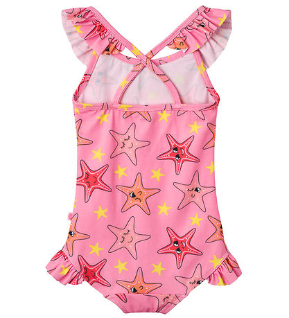 Småfolk Swimsuit - UV50+ - Bubblegum w. Starfish