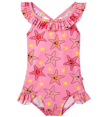 Småfolk Swimsuit - UV50+ - Bubblegum w. Starfish