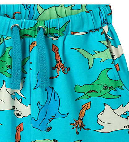 Småfolk Shorts - Blue Atoll w. Hammerhead sharks