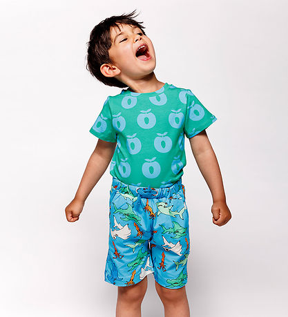 Småfolk Shorts - Blue Atoll w. Hammerhead sharks