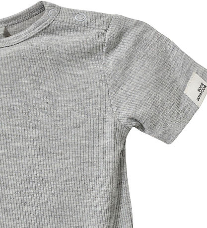 Sofie Schnoor Bodysuit s/s - Rib - Grey Flour