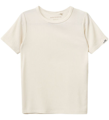 Sofie Schnoor Stuttermabolur - Rib - PiperSK - Off White