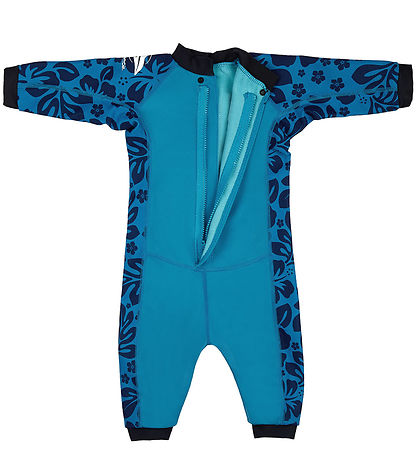 Konfidence Coverall Swimsuit - Splashy - UV50+ - Navy/Cyan
