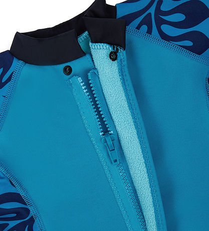 Konfidence Coverall Swimsuit - Splashy - UV50+ - Navy/Cyan