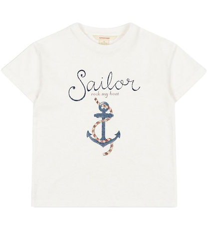 Konges Sløjd Stuttermabolur - Era - Off White/Sailor