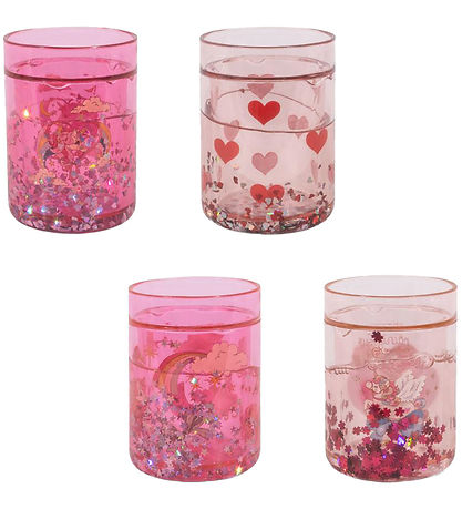 Konges Sløjd Glitter Bollar - 4 Pakki - Bleikt Mix
