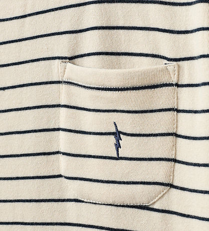 Sofie Schnoor Stuttermabolur - Antique White W. Blue