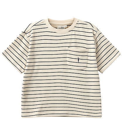Sofie Schnoor Stuttermabolur - Antique White W. Blue