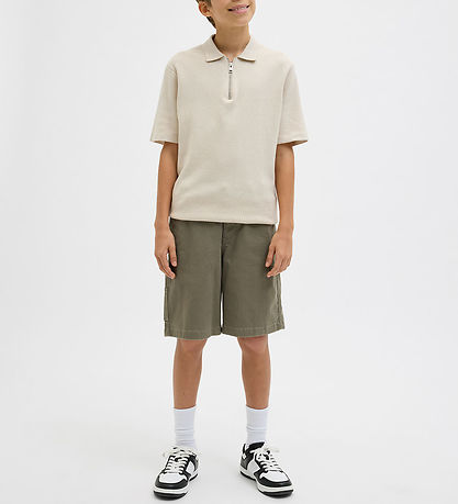 Jack & Jones Shorts - JpstTony - Dusty Olive/Stitching w. Dtm