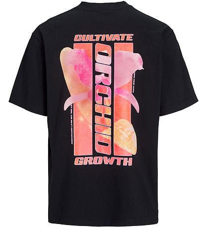 Jack & Jones Stuttermabolur - JcoInterlude - Black M. Texti