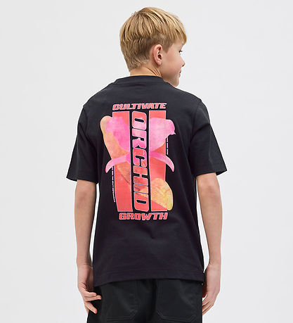 Jack & Jones Stuttermabolur - JcoInterlude - Black M. Texti
