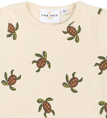 The New Siblings Romper l/s - TnsBowen - Rib - White Swan m. Tek