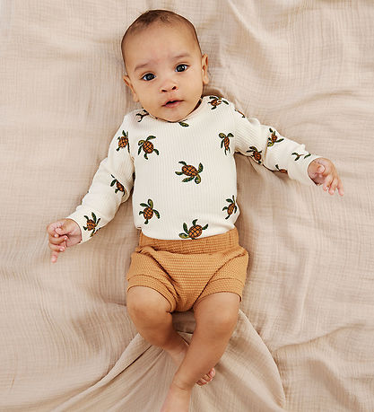 The New Siblings Romper l/s - TnsBowen - Rib - White Swan m. Tek