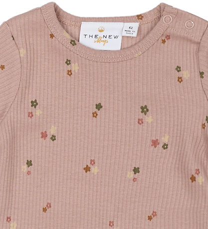 The New Siblings Bodysuit s/s - TnsBodelia - Rib - Adobe Rose w.