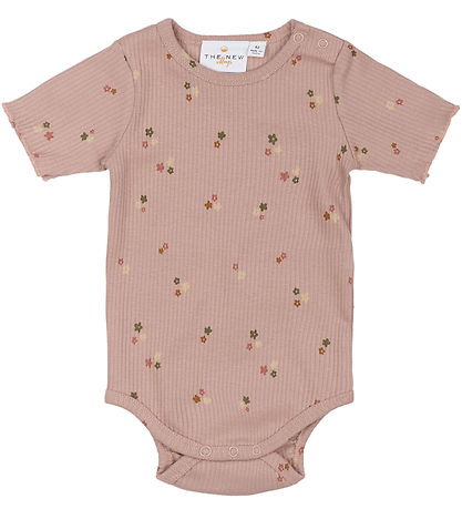 The New Siblings Bodysuit s/s - TnsBodelia - Rib - Adobe Rose w.