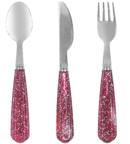 Konges Sløjd Mica hnífapör - 3 Partar - Glitrandi Sangria