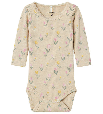 Name It Set - Bodysuit l/s/Leggings - Rib - NbfFlowerkab - Peyot
