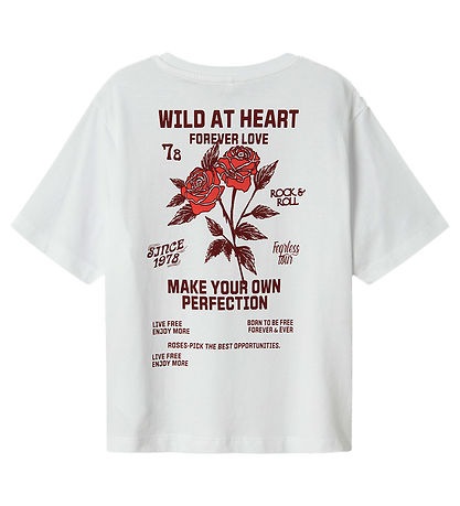 Name It Stuttermabolur - NkfHominu - Bright White/Wild Heart
