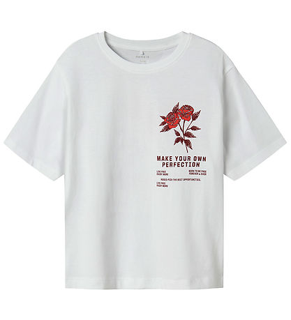Name It Stuttermabolur - NkfHominu - Bright White/Wild Heart