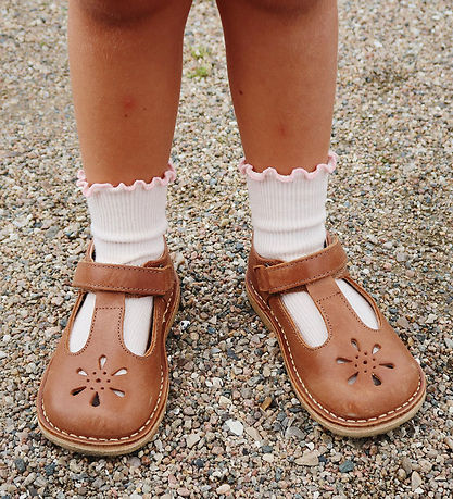 Konges Sløjd Socken - 2er-Pack - Rib - Rose/Off White