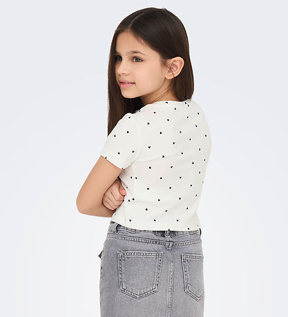 Kids Only Stuttermabolur - KogBella - Rib- Cloud Dansari/Black H