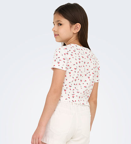 Kids Only Stuttermabolur - KogBella - Rib - High Risk Red/White 