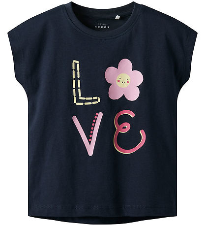 Name It T-shirt - NmfViolet - Navy Blazer/Love