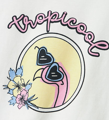 Name It Stuttermabolur - NmfFjóla - Bright White/Tropicool