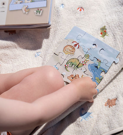 Filibabba Magnetic Jigsaw Puzzle - 20 Bricks - Dino Beach