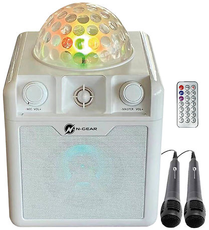 N-Gear Karaoke Speaker - Bluetooth Disco Block 410 - White