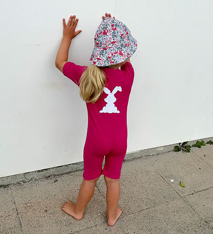 Petit Crabe Coverall Swimsuit - Noe - UV50+ - Mulberry w. Rabbit