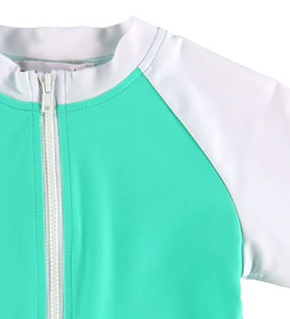Petit Crabe Coverall Swimsuit - Multicolour - UV50+ - Parrot/Whi