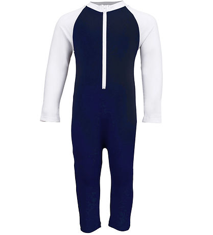 Petit Crabe Badoverall - Multicolor - UV50+ - Blå/Vit